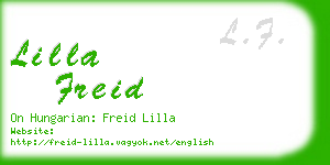 lilla freid business card